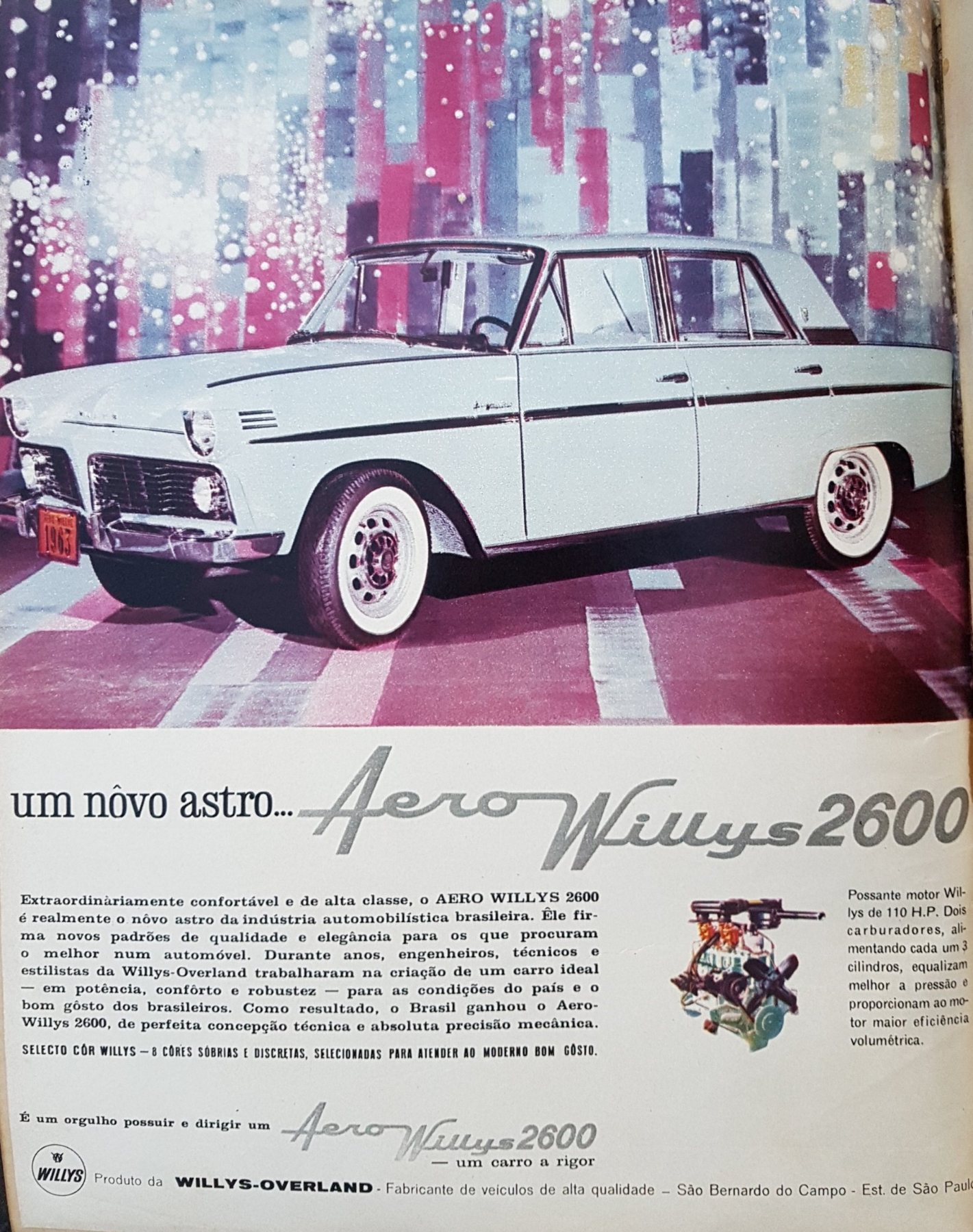 Anúncio antigo de Aero Willys, 1962