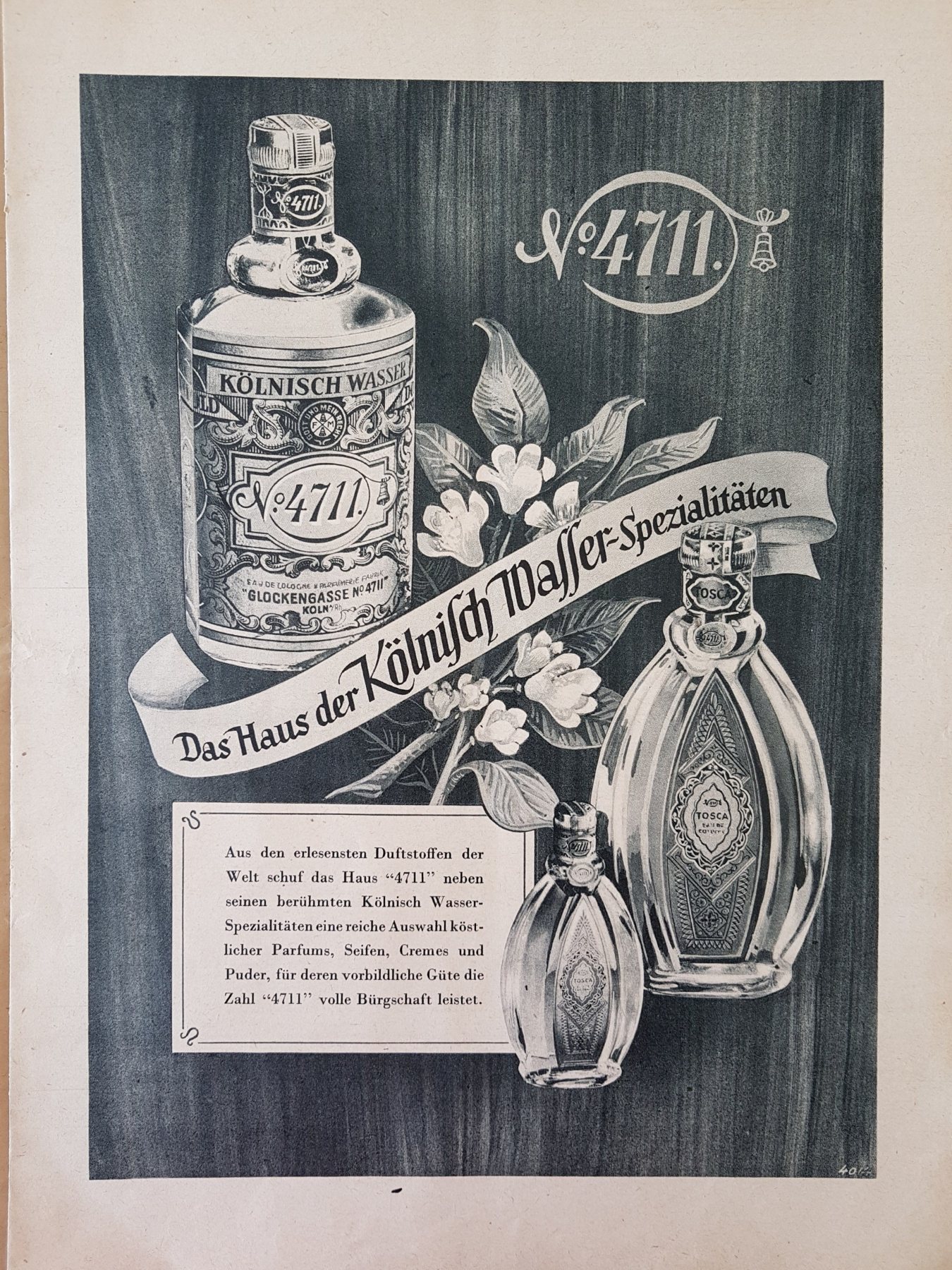Alte Anzeige von Kölnisch Wasser, 1942