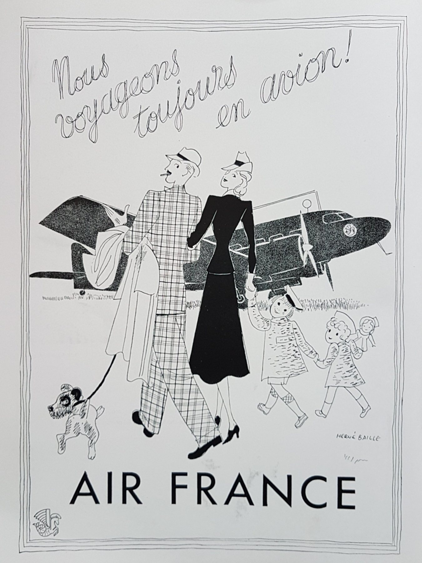 Alte Anzeige von Air France, 1939