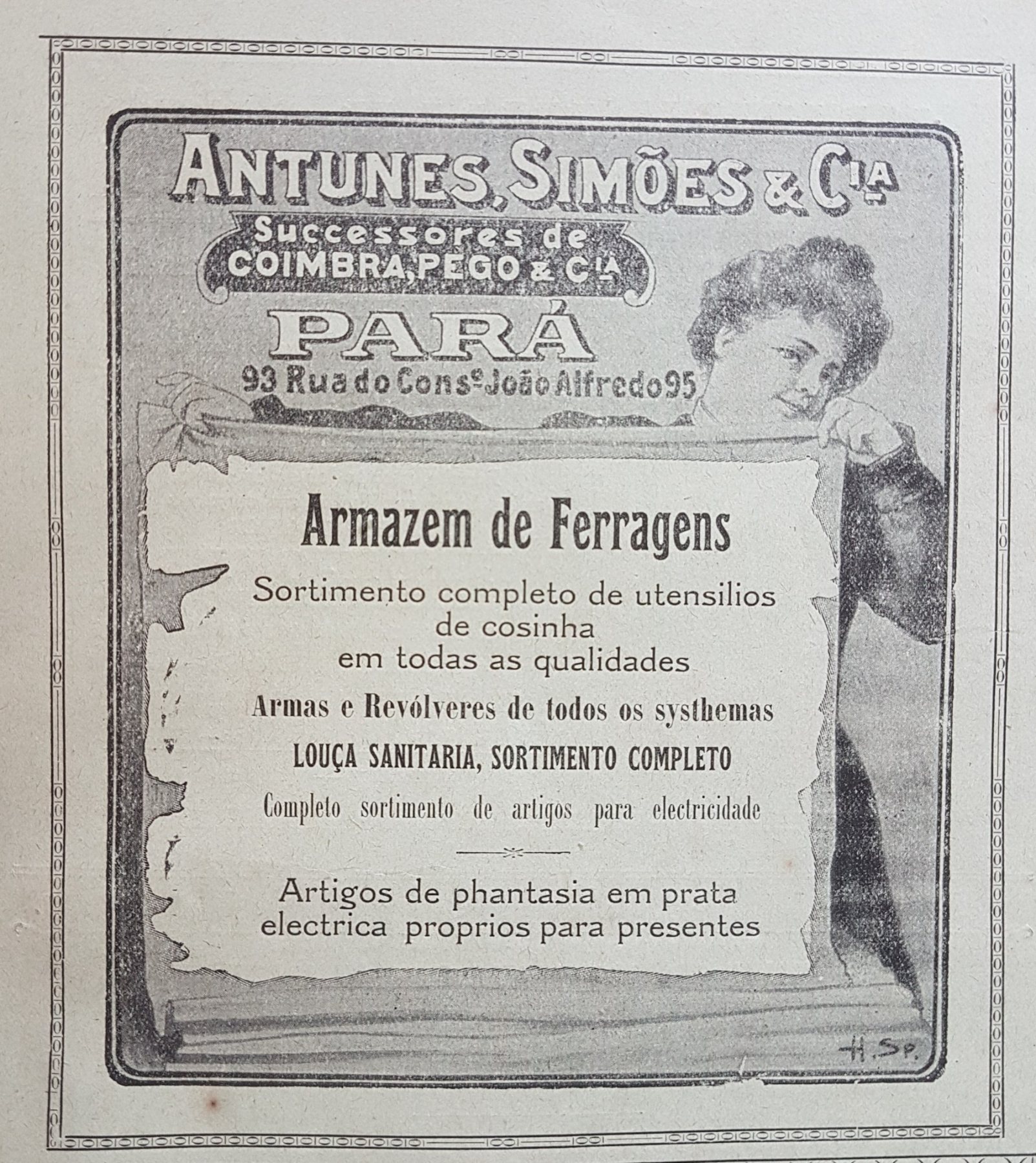 Alte Anzeige von Antunes Simões & Cia, 1915