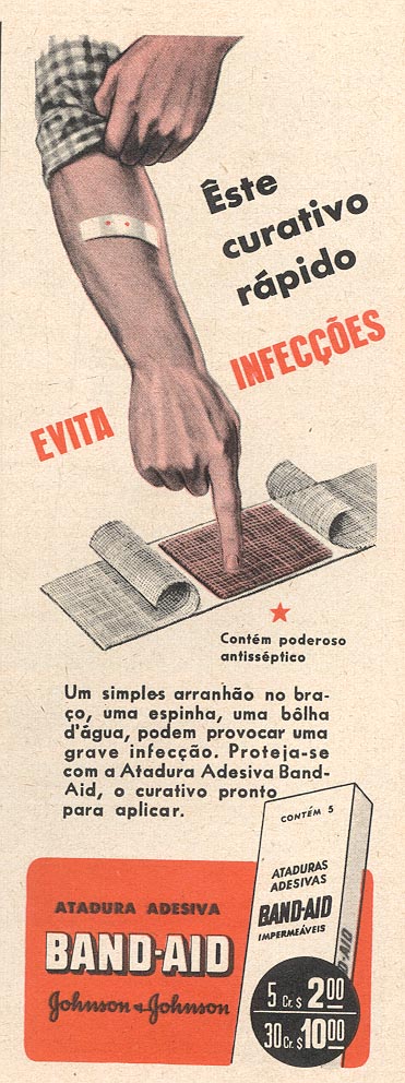 Alte Anzeige von Band-Aid, 1950