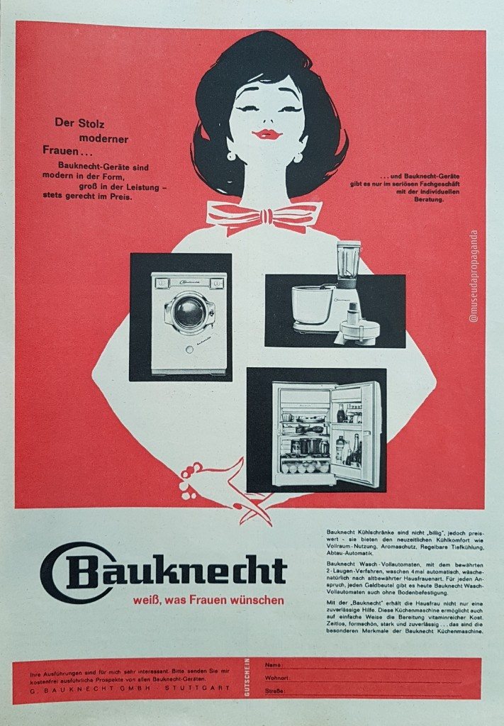 Anúncio antigo de Bauknecht, 1961