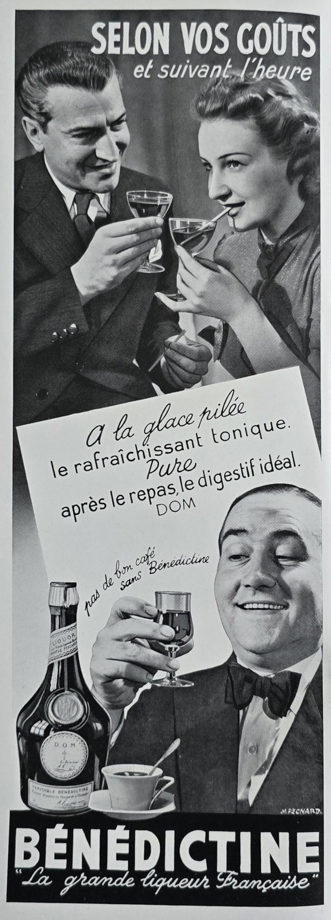 Anúncio antigo de Bénédictine, 1939