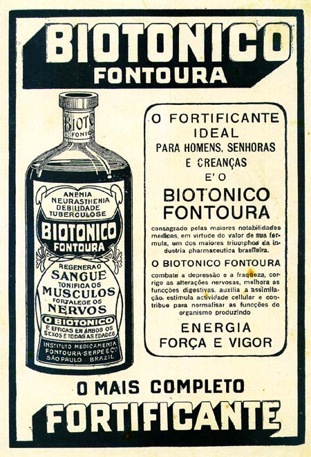 Anúncio antigo de Biotônico Fontoura, 1928