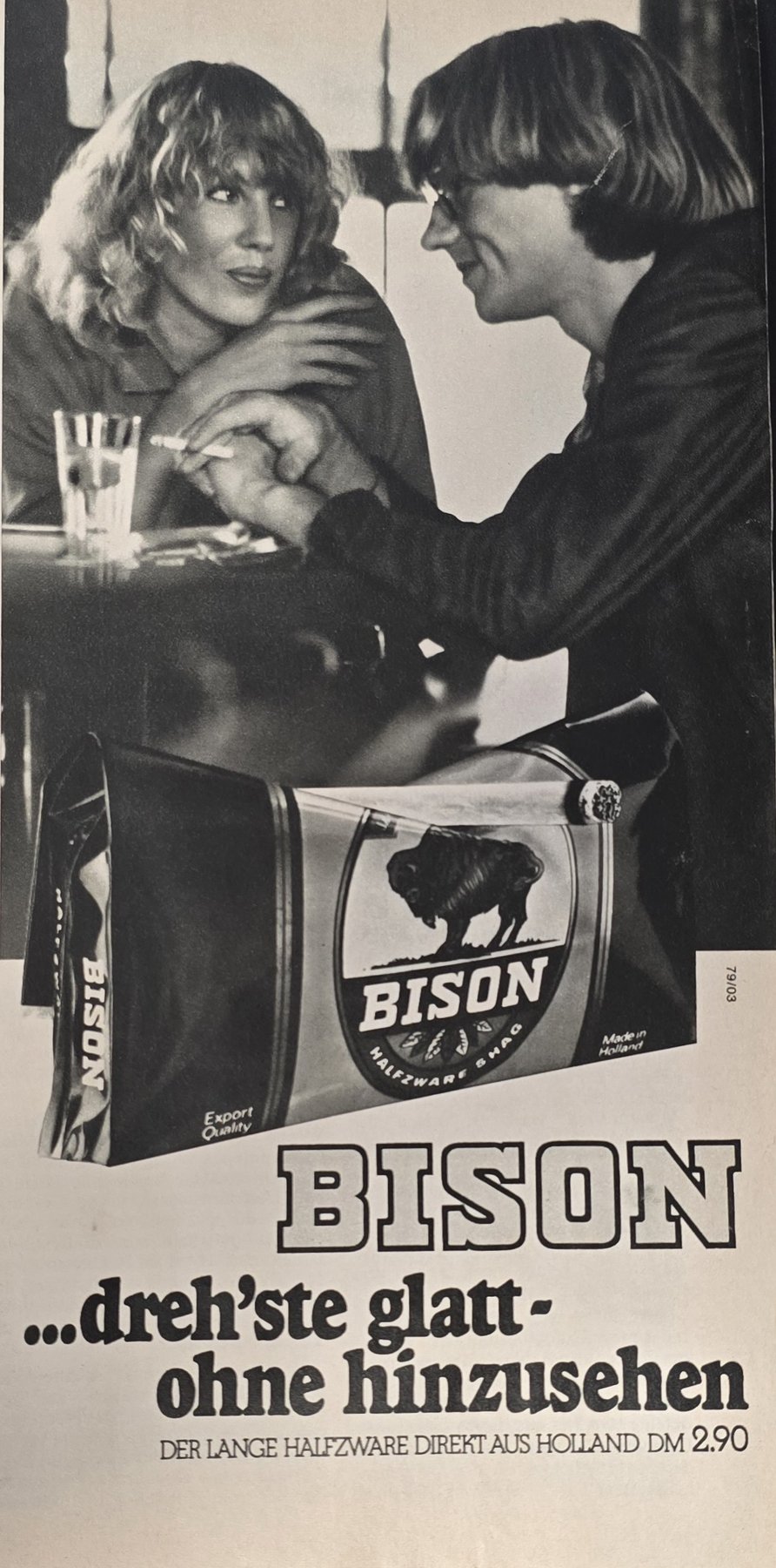 Alte Anzeige von Bison, 1979