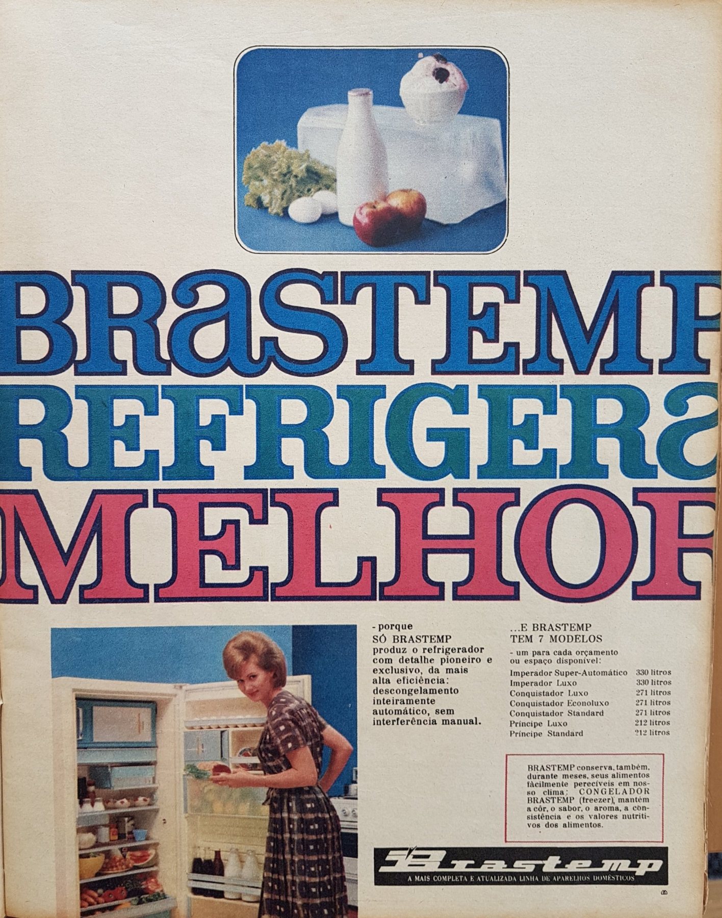 Anúncio antigo de Brastemp, 1962