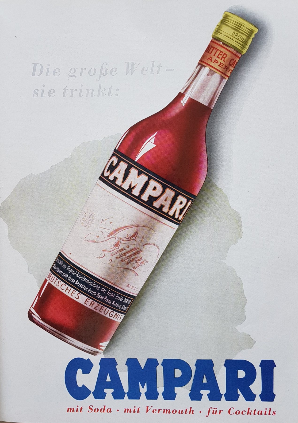 Anúncio antigo de Campari, 1958