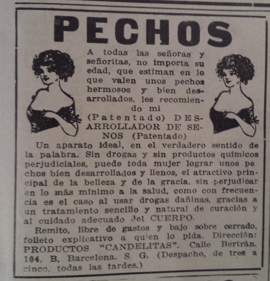 Anúncio antigo de Candelitas, 1922