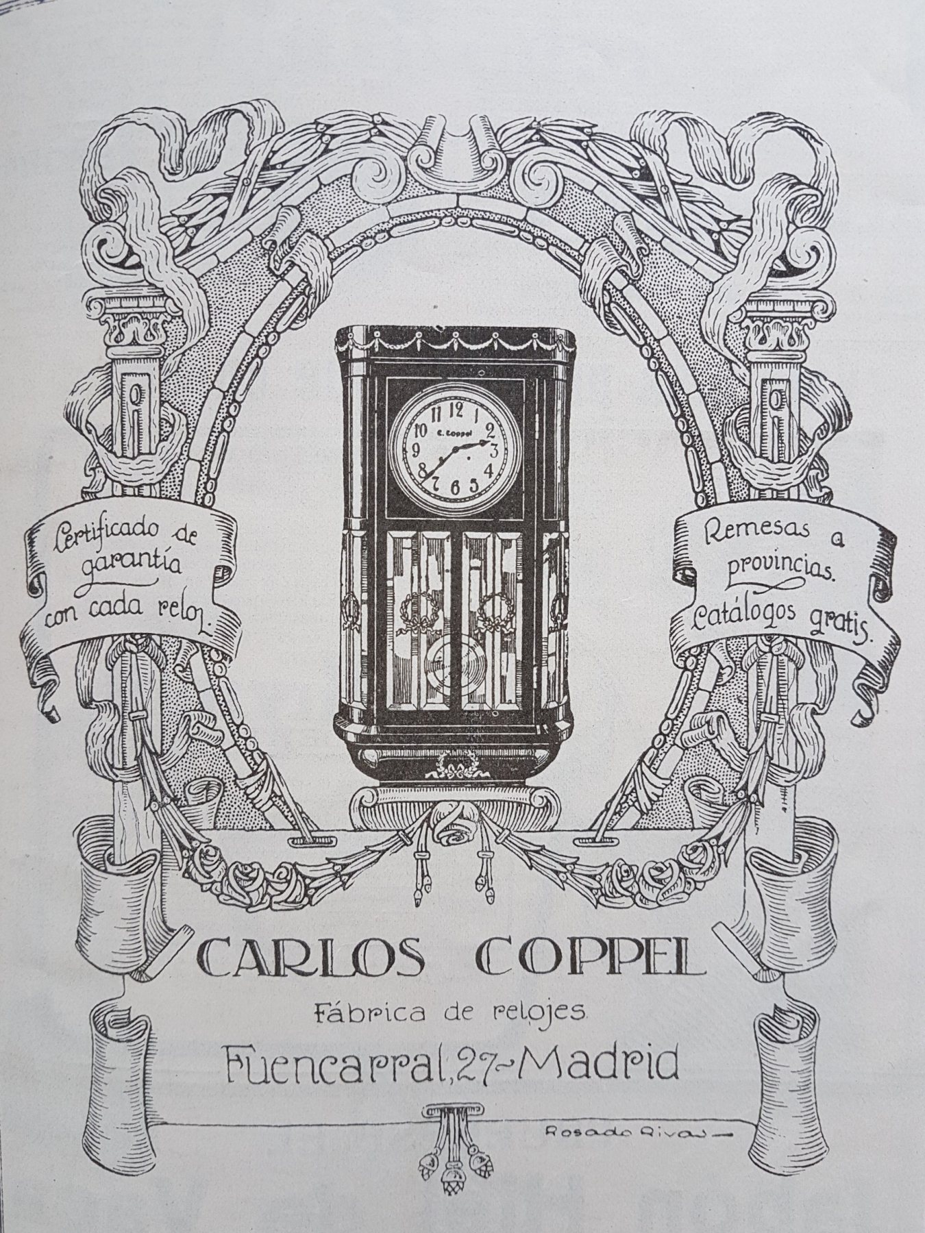 Anúncio antigo de Carlos Coppel, 1922
