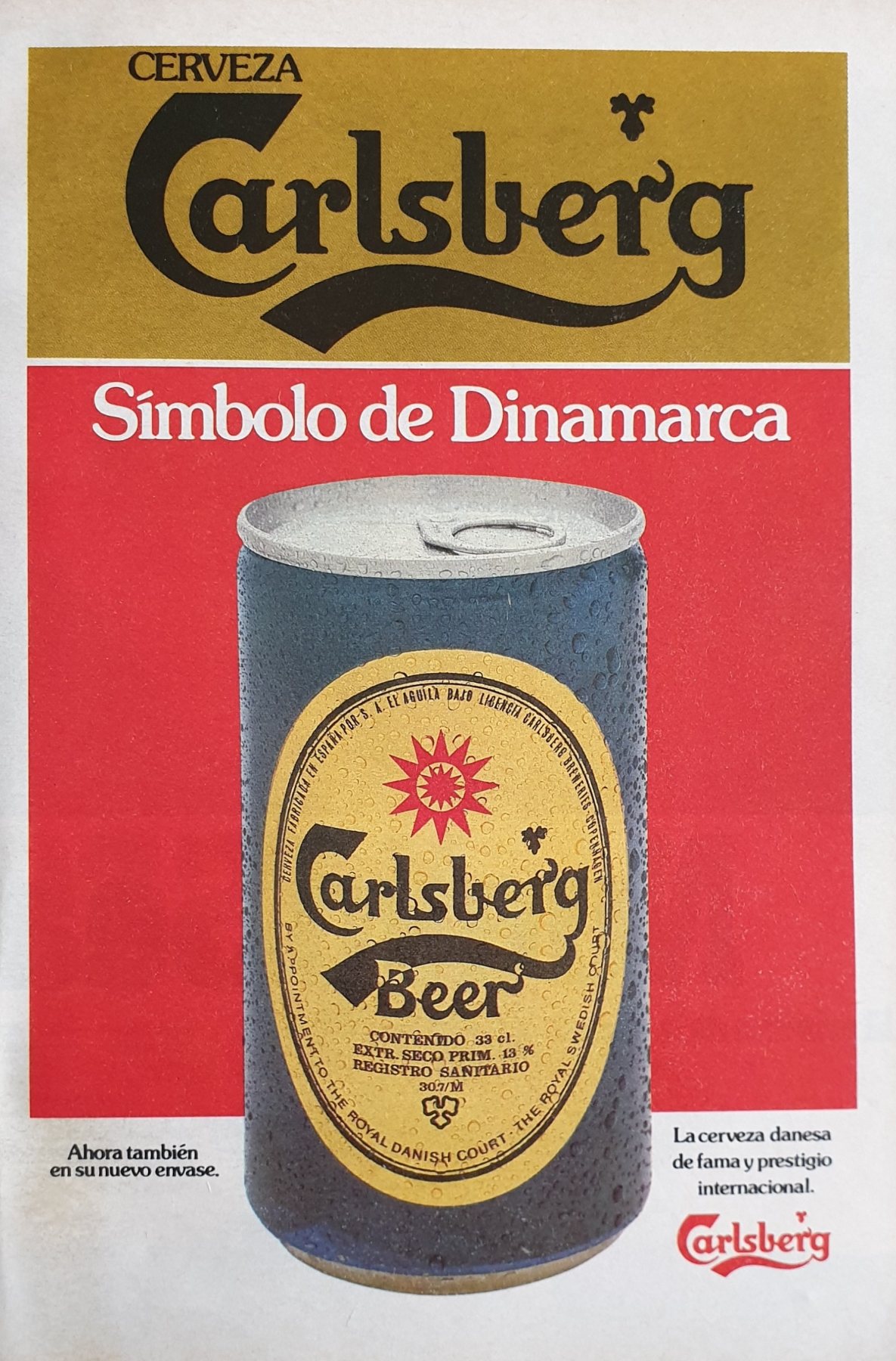 Anúncio antigo de Carlsberg, 1981