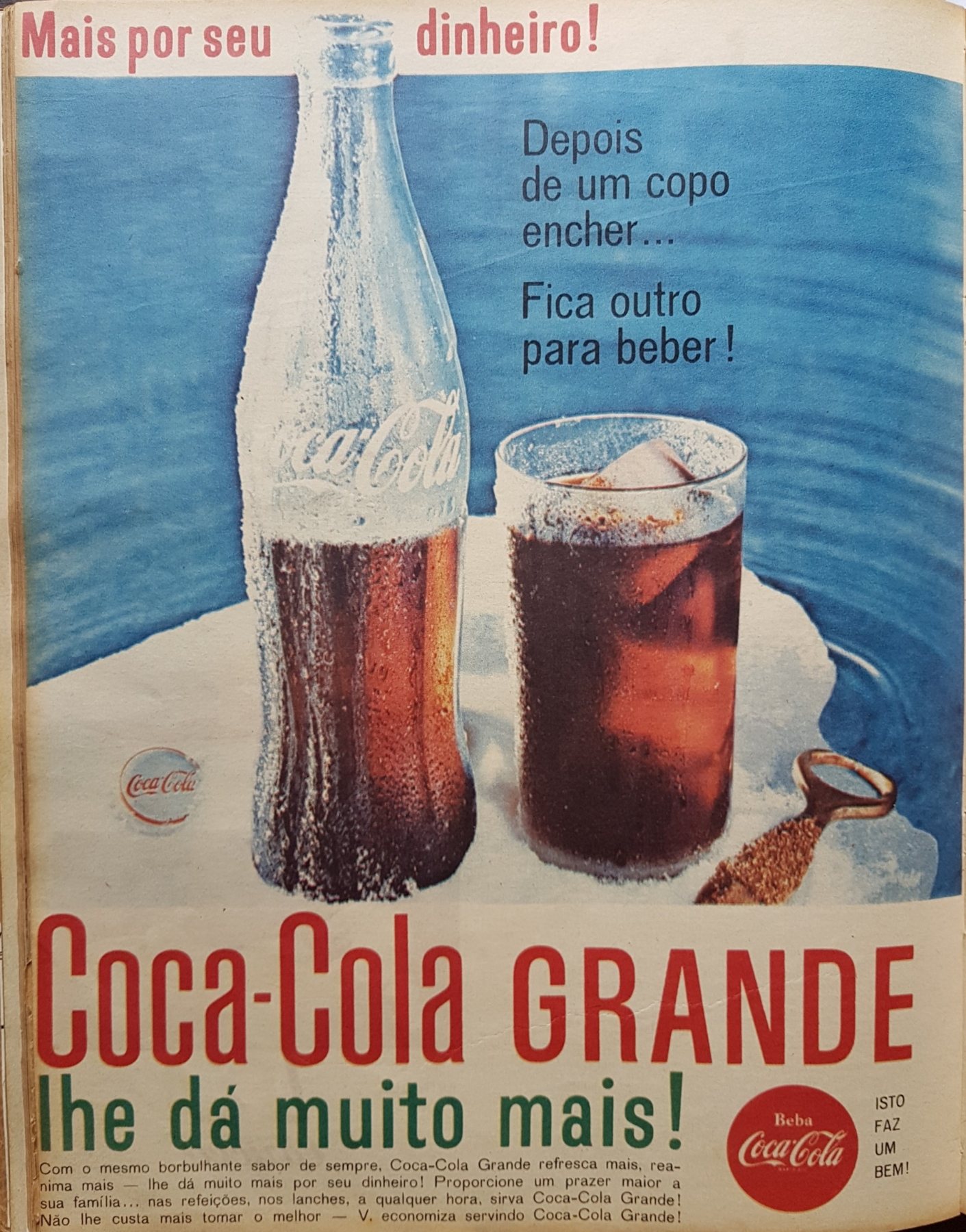 Anúncio antigo de Coca-Cola, 1962