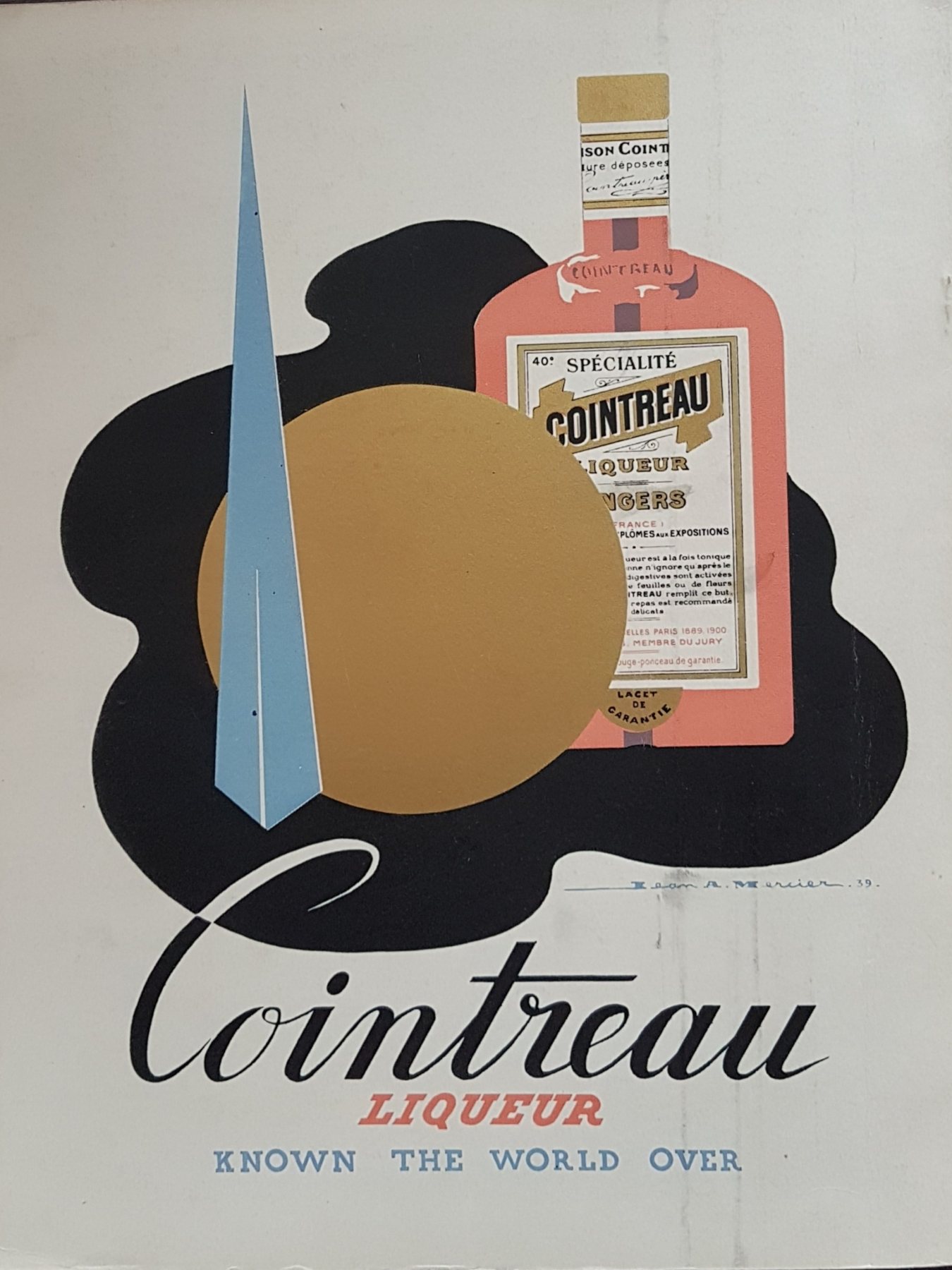 Anúncio antigo de Cointreau, 1939