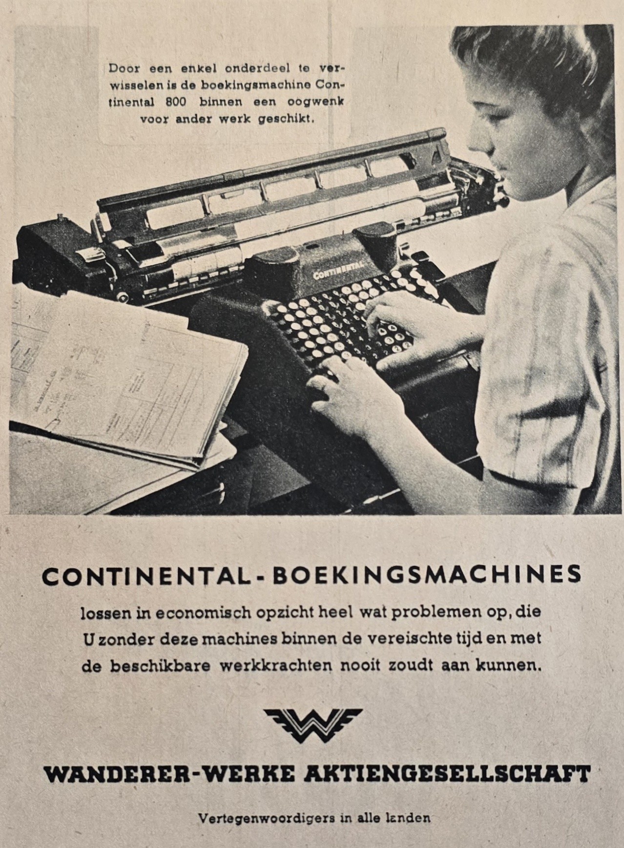 Anúncio antigo de Continental, 1943