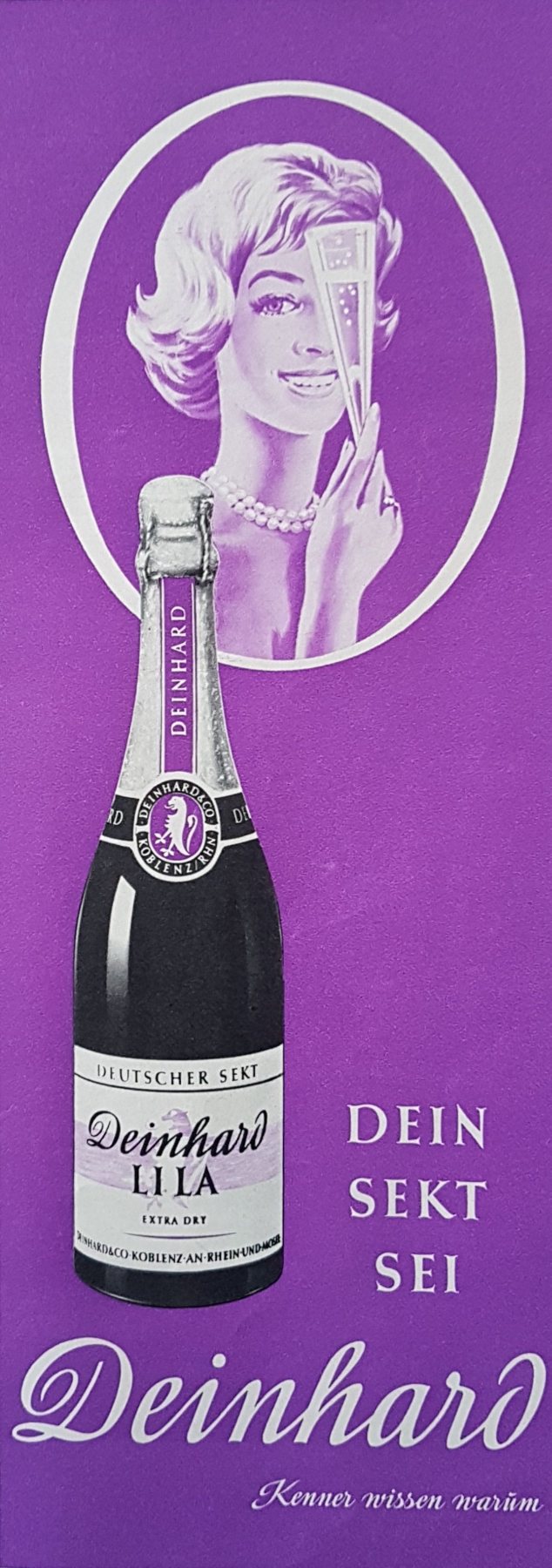 Anúncio antigo de Deinhard, 1963