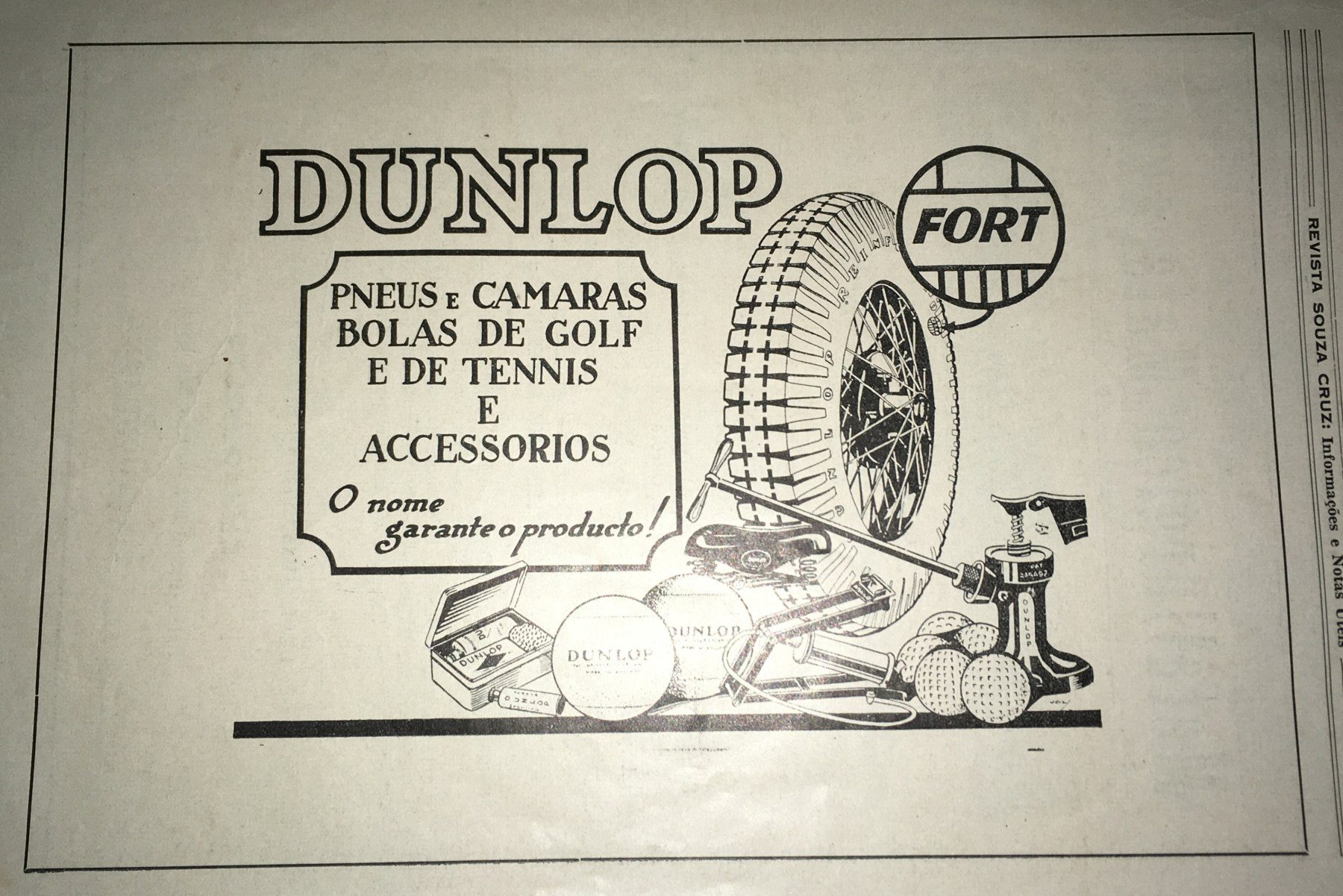 Anúncio antigo de Dunlop, 1930