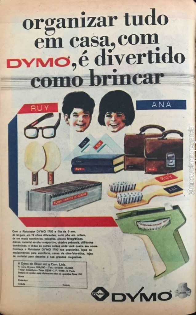 Anúncio antigo de DYMO, 1971