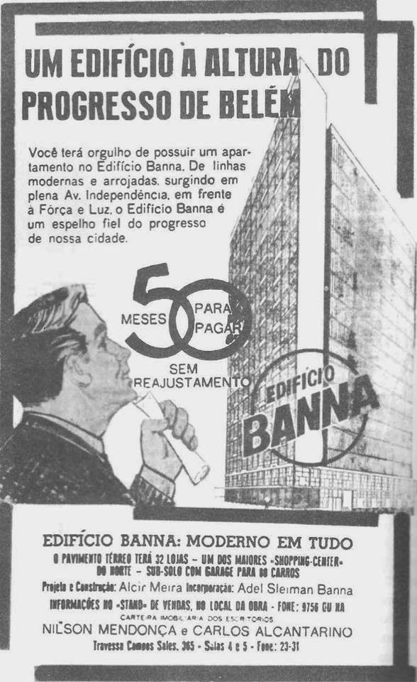 Alte Anzeige von Edifício Banna, Anos 50