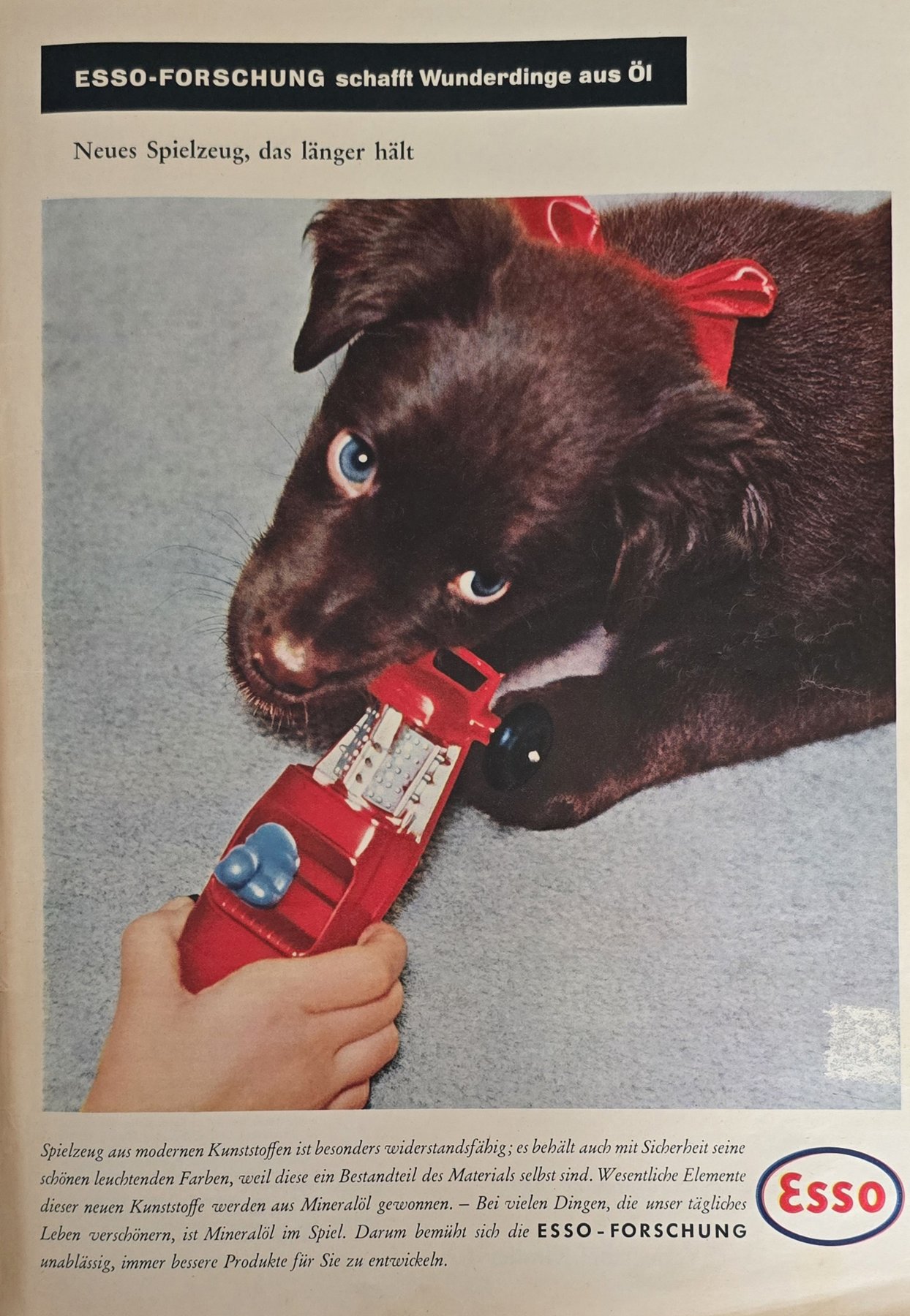 Anúncio antigo de Esso, 1959