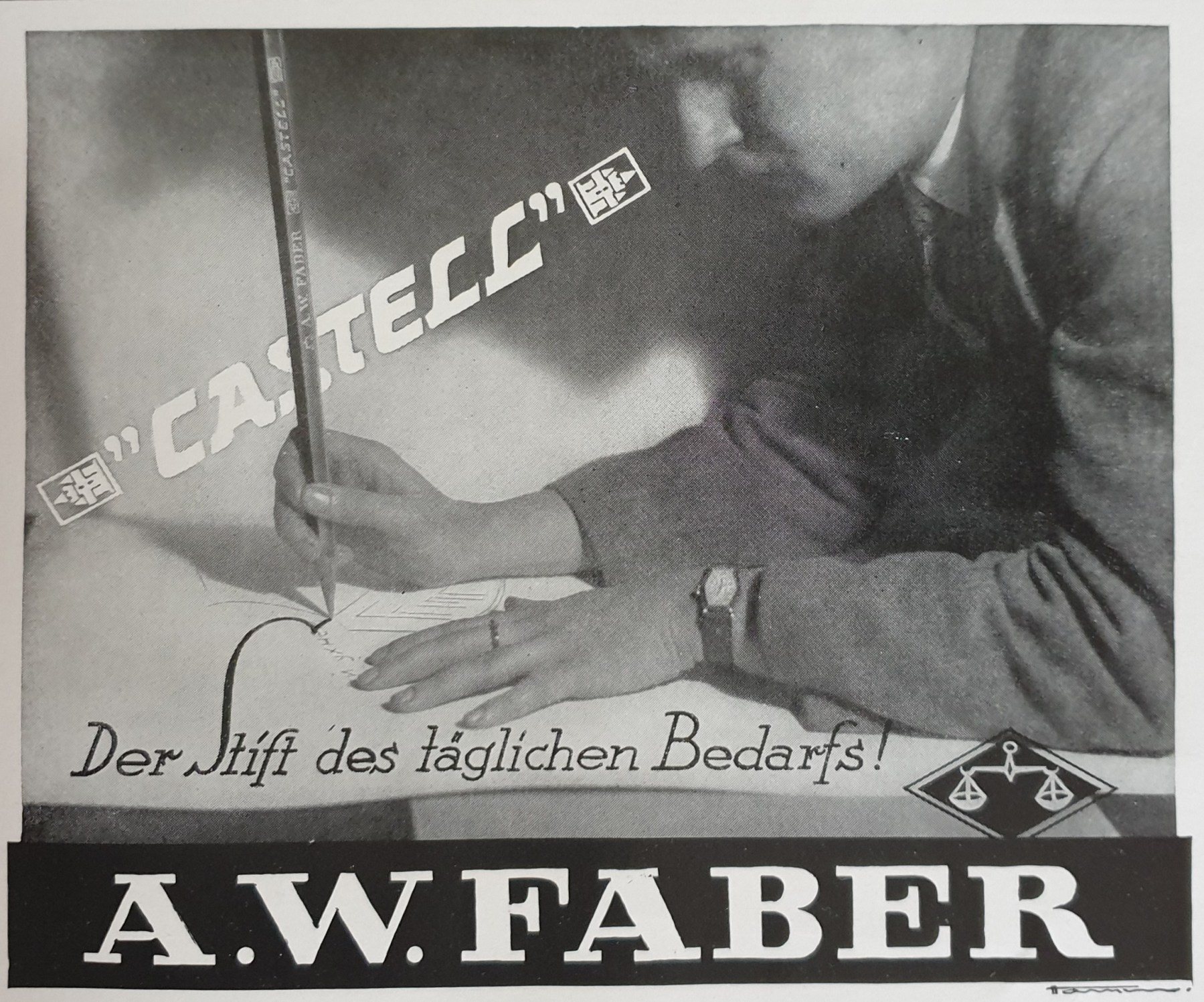 Anúncio antigo de Faber Castell, 1930