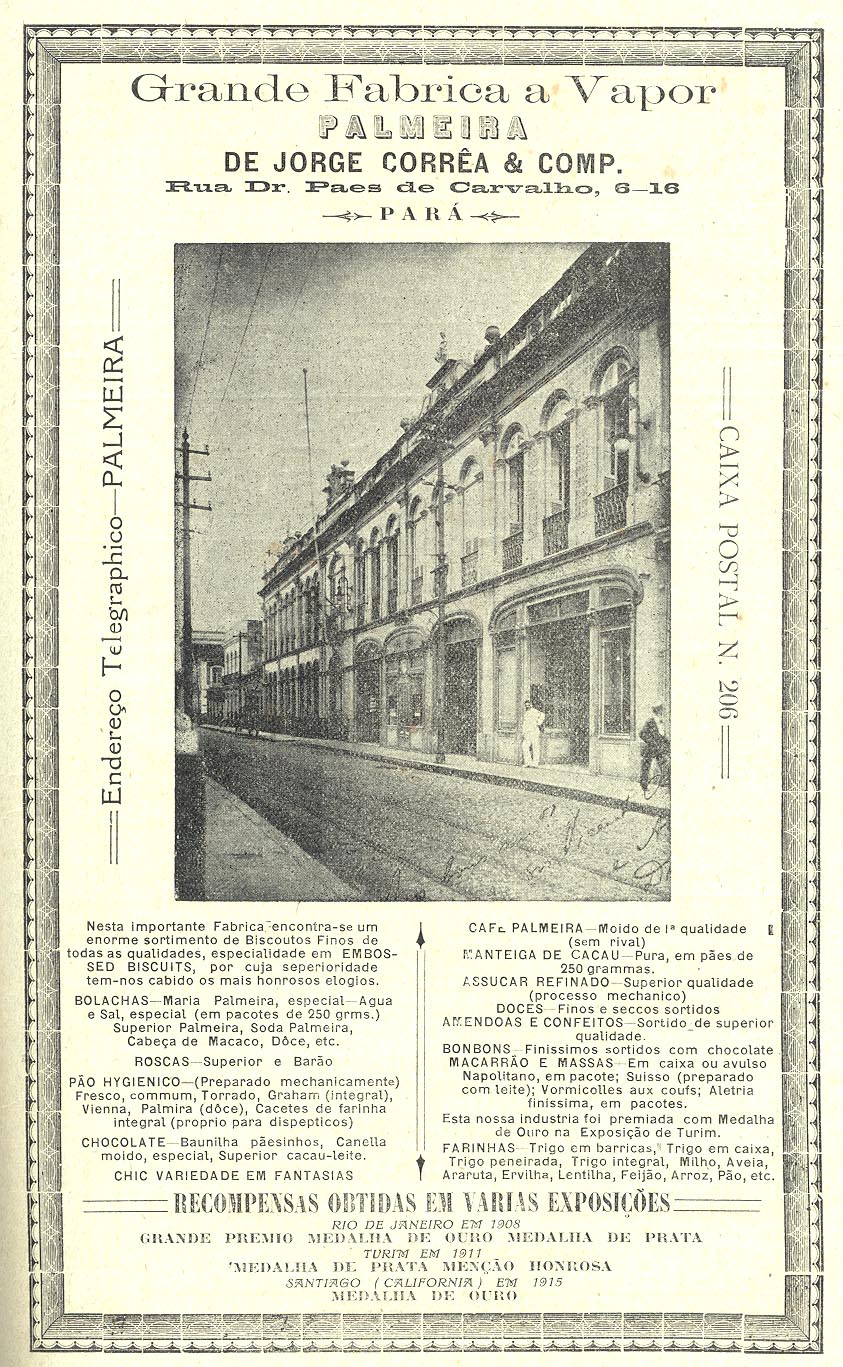 Alte Anzeige von Fábrica Palmeira, 1915