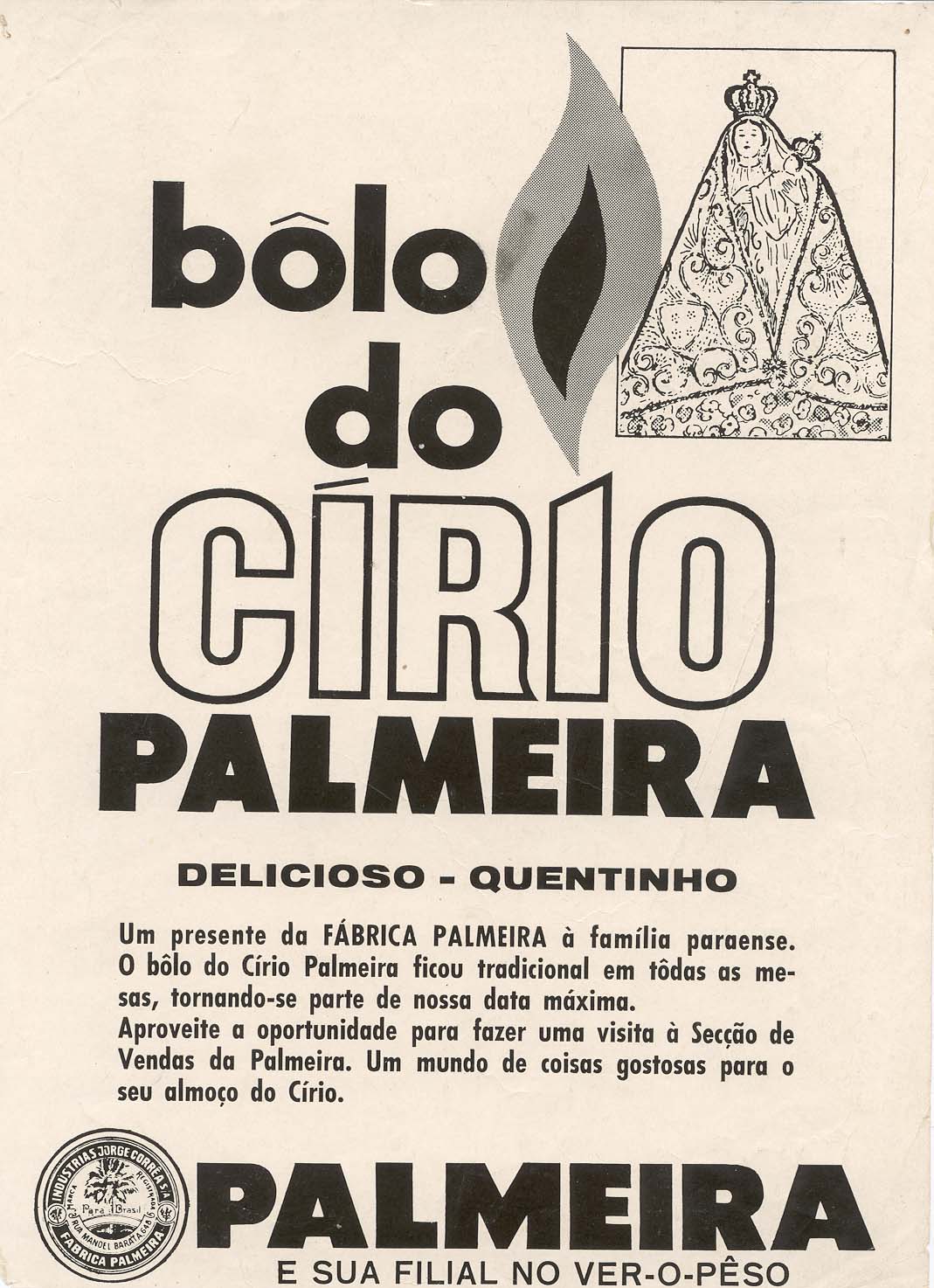 Alte Anzeige von Fábrica Palmeira, 1964