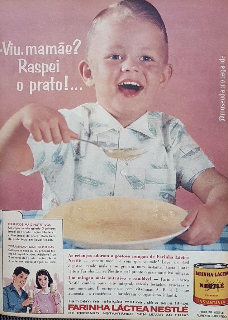 Alte Anzeige von Farinha Láctea Nestlé, 1962