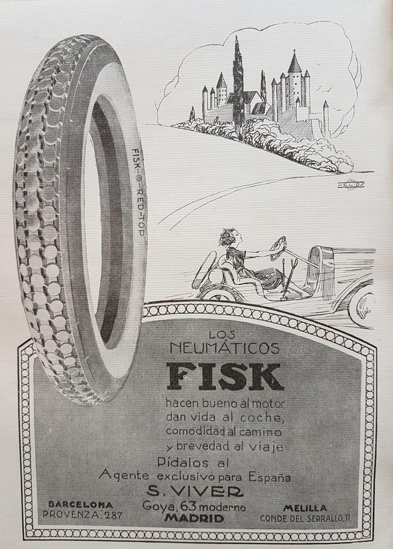 Anúncio antigo de FISK, 1922