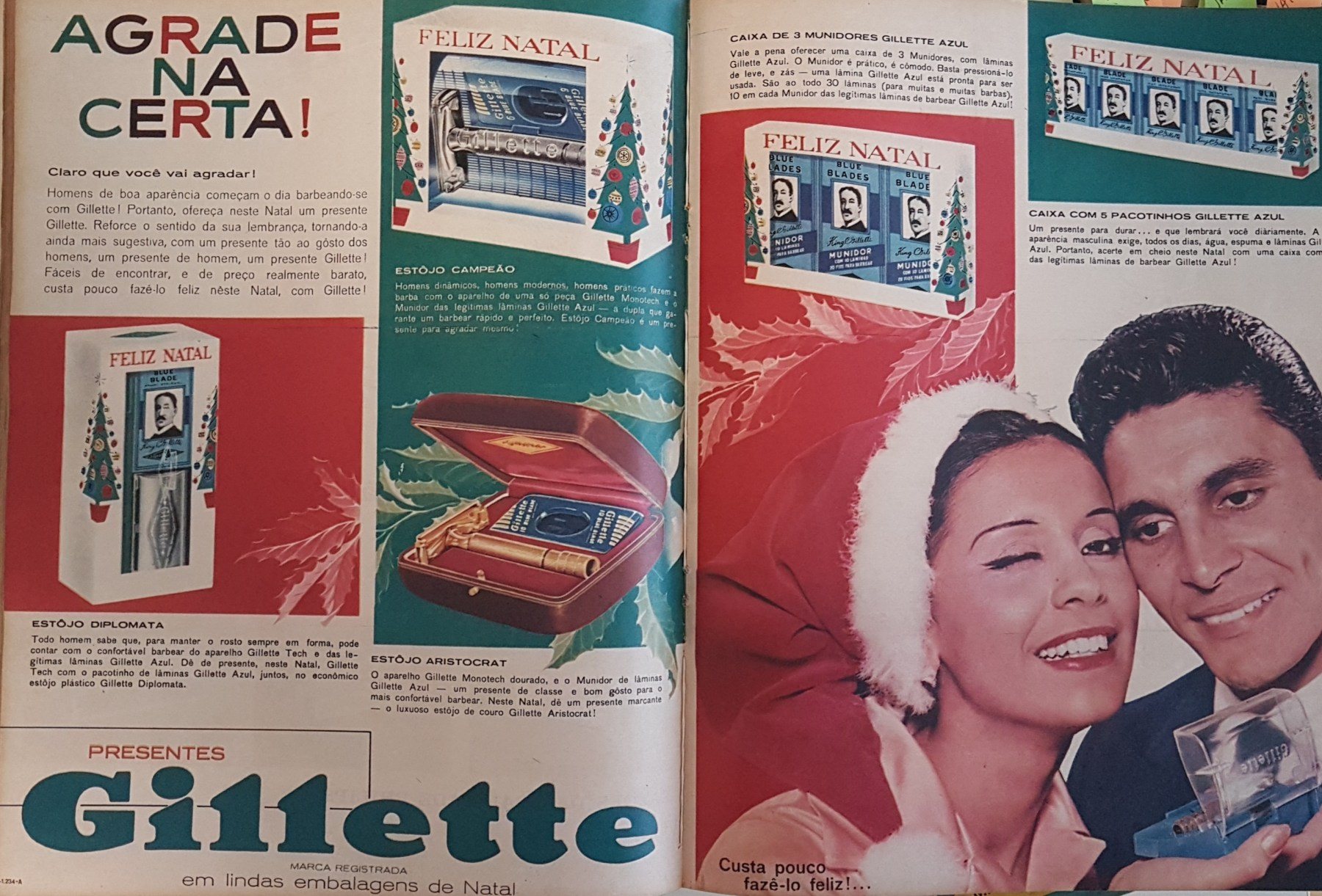 Anúncio antigo de Gillette, 1962