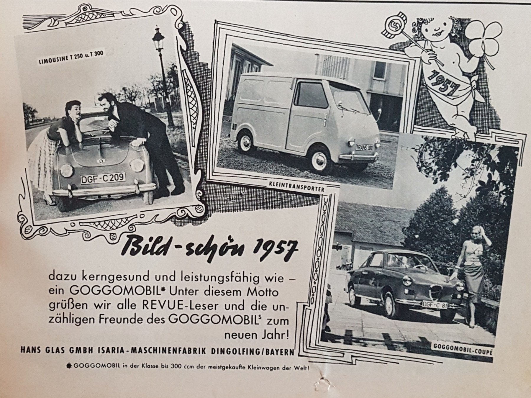 Anúncio antigo de Goggomobil, 1956