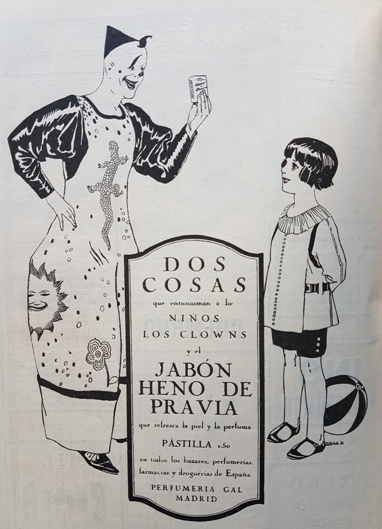 Alte Anzeige von Heno de Pravia, 1922