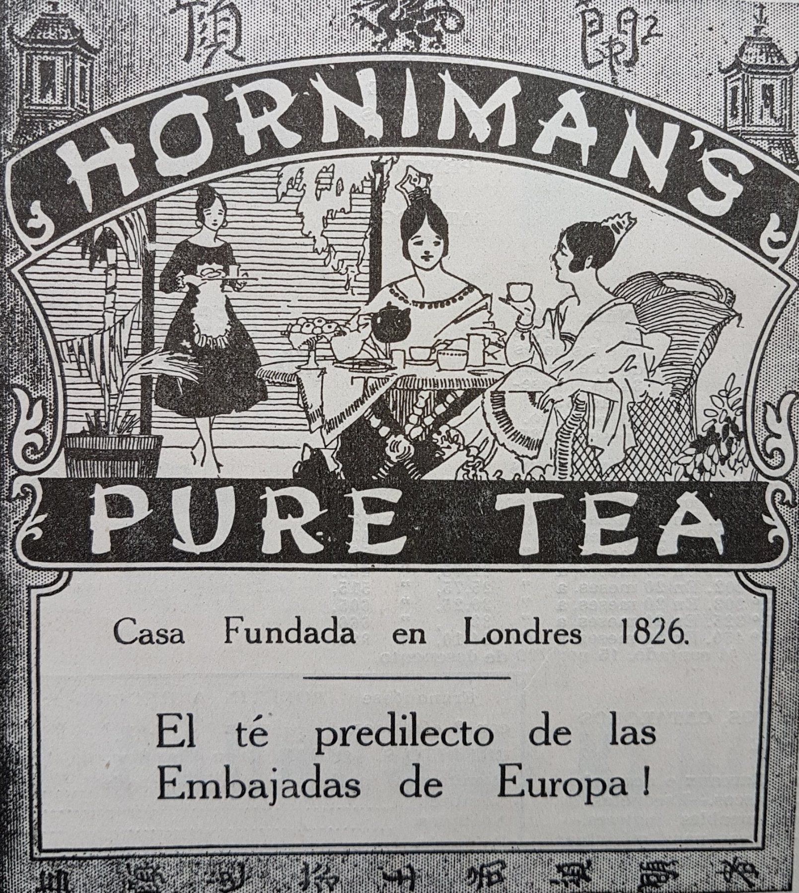 Anúncio antigo de Hornimans, 1922