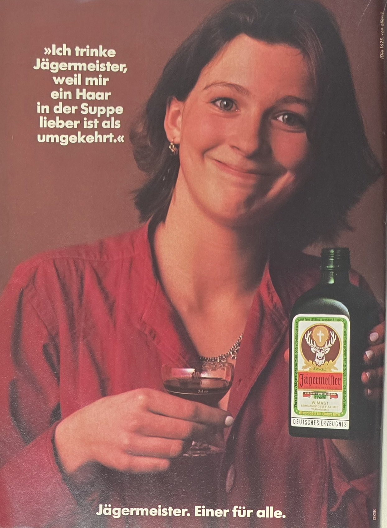 Anúncio antigo de Jägermeister, 1979