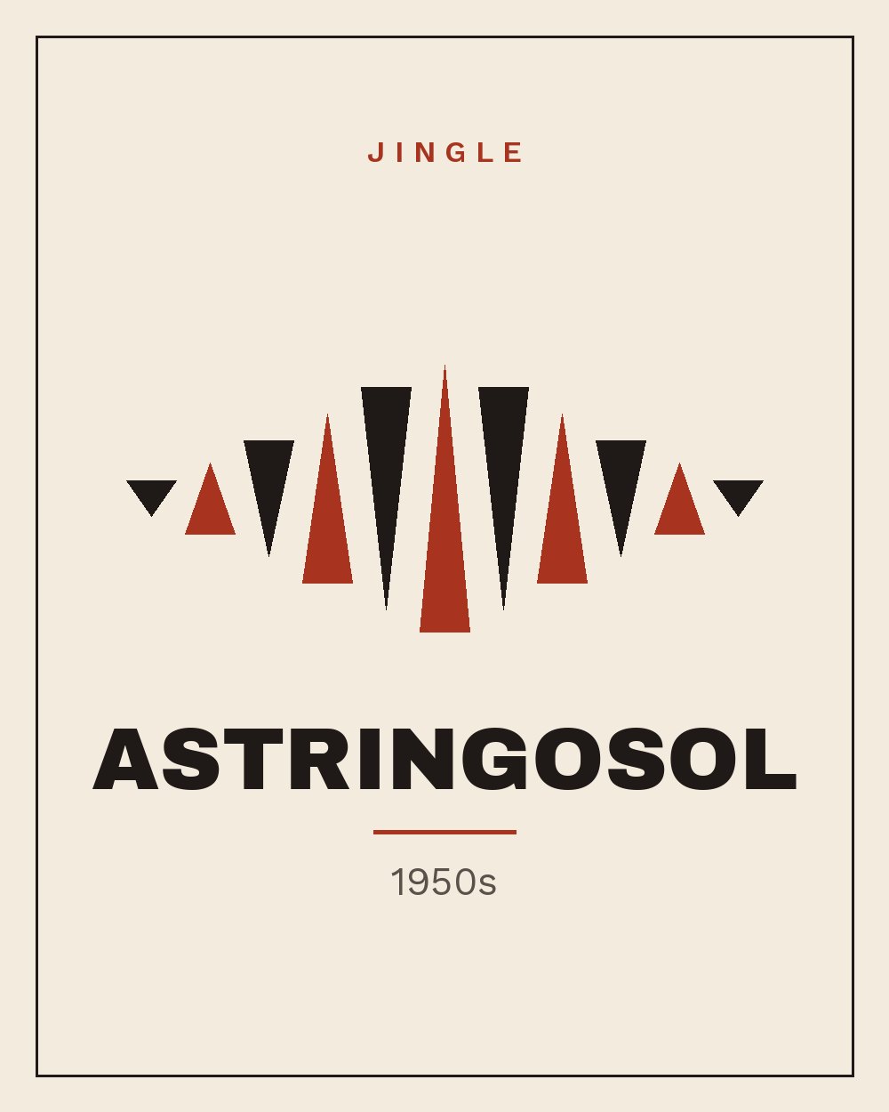 Anúncio antigo de Astringosol, Anos 50