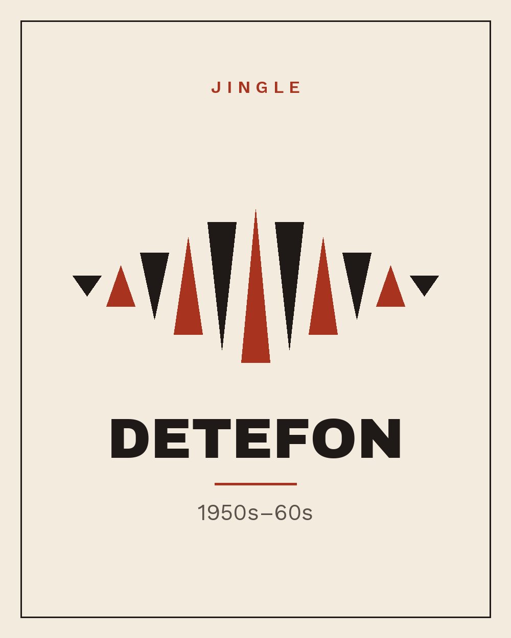 Alte Anzeige von Detefon, Anos 50-60