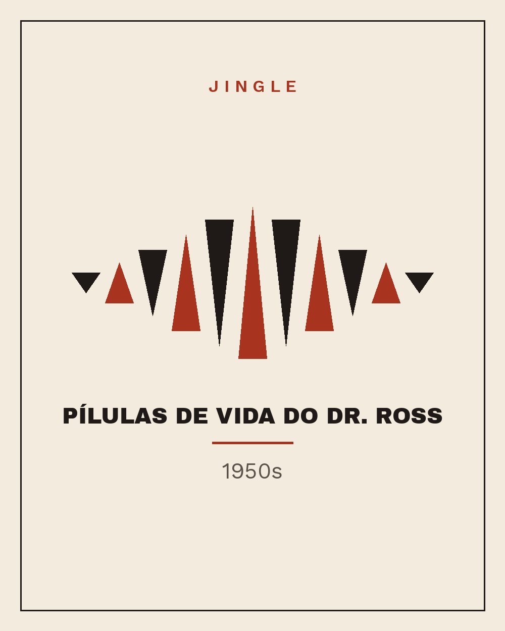 Alte Anzeige von Pílulas de Vida do Dr. Ross, Anos 50