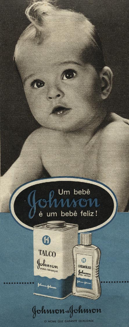 Anúncio antigo de Johnson & Johnson, 1960