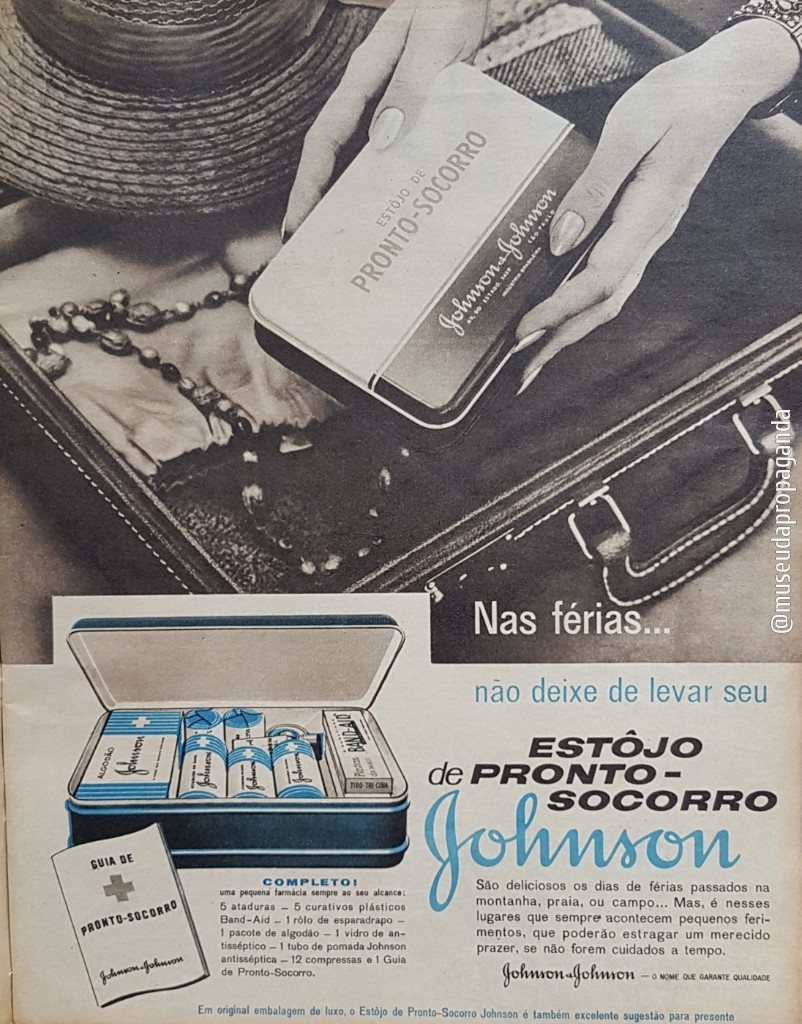Anúncio antigo de Johnson & Johnson, 1962