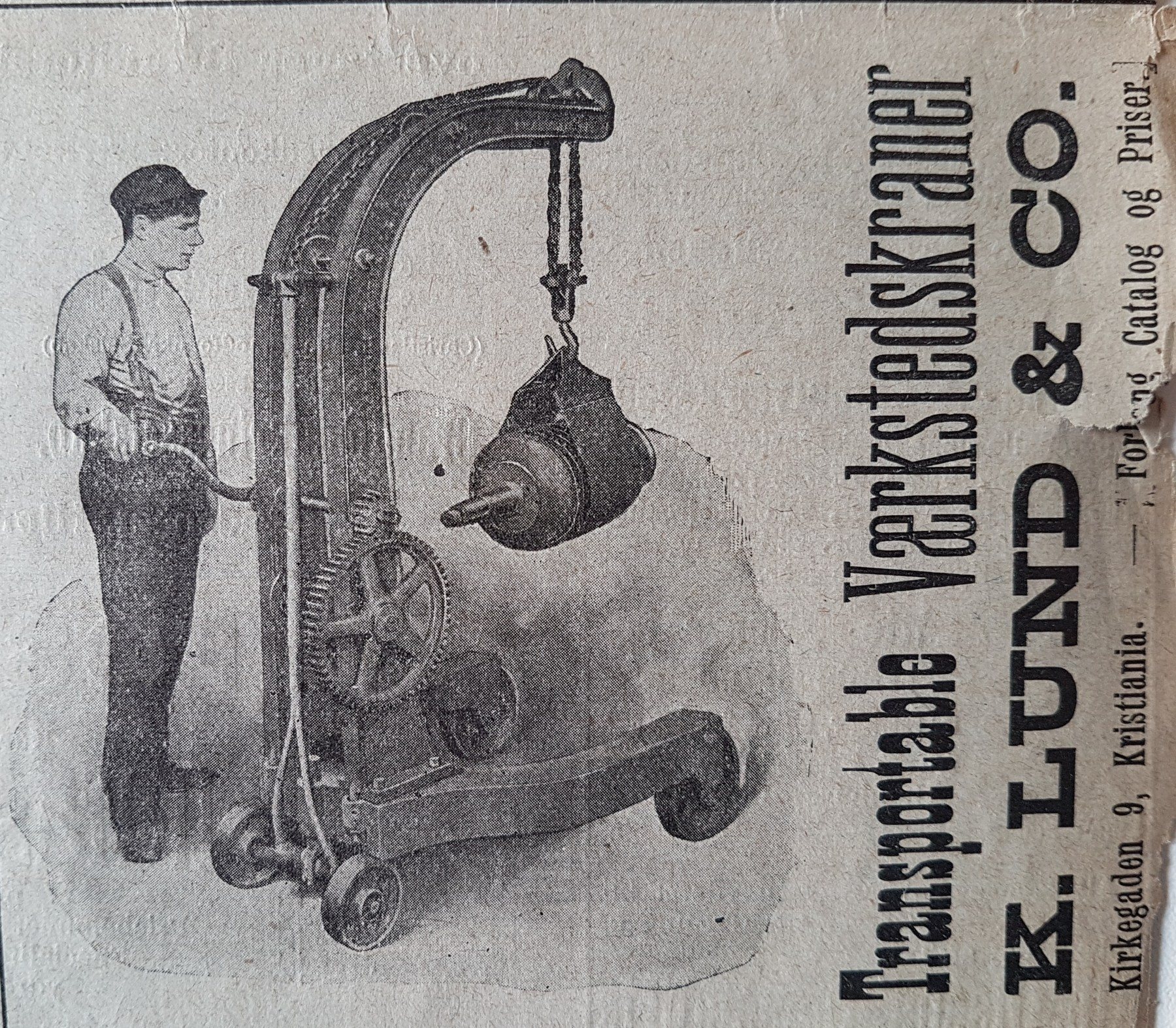 Alte Anzeige von K. Lund & Co, 1904