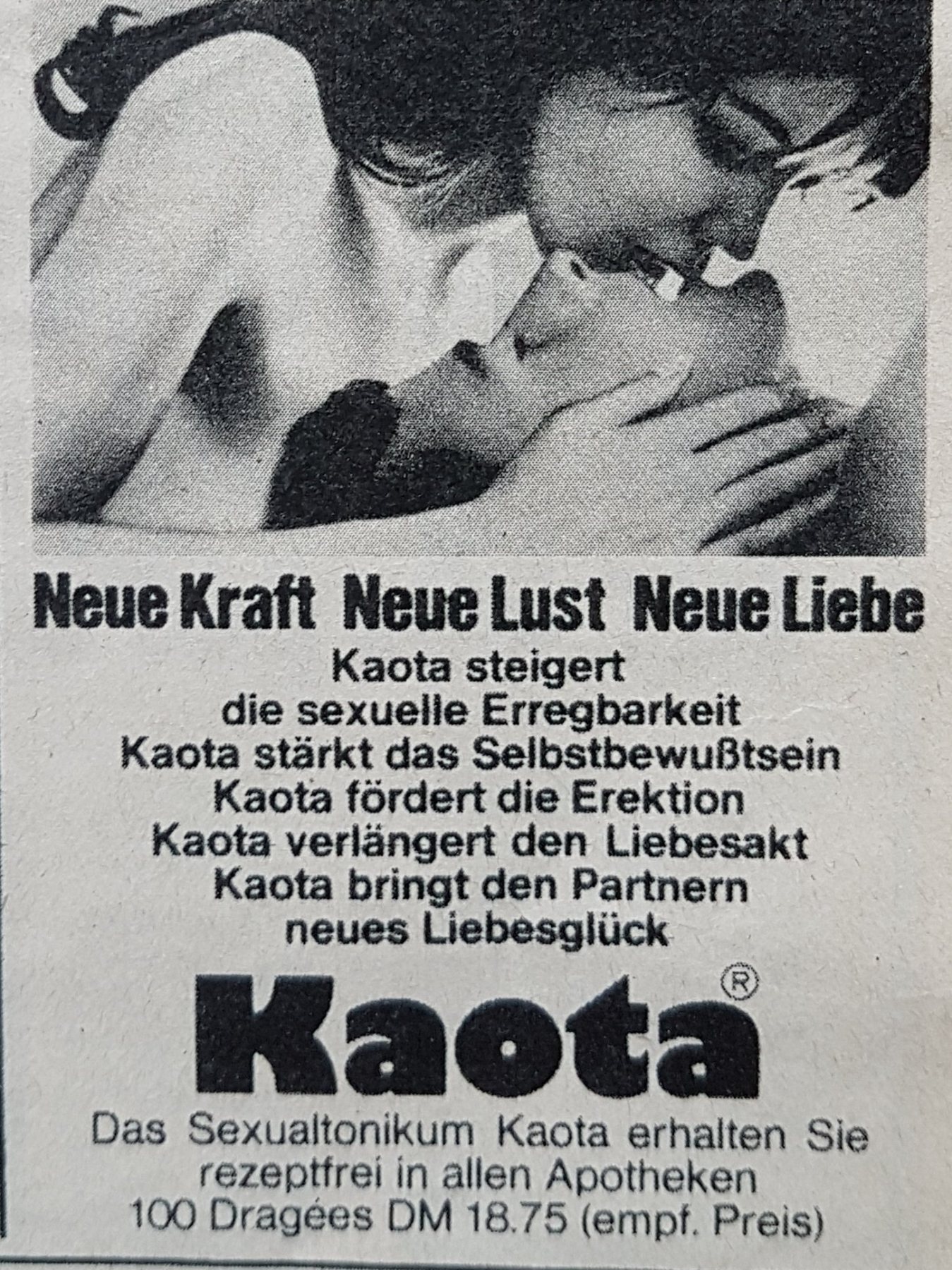 Anúncio antigo de Kaota, 1976