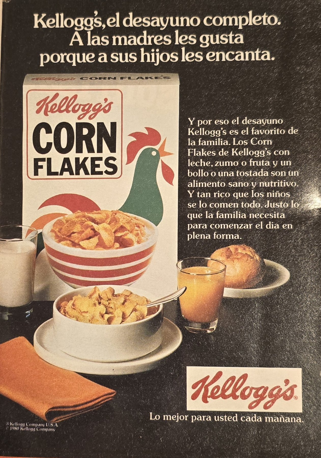 Vintage ad for Kellogg's, 1981