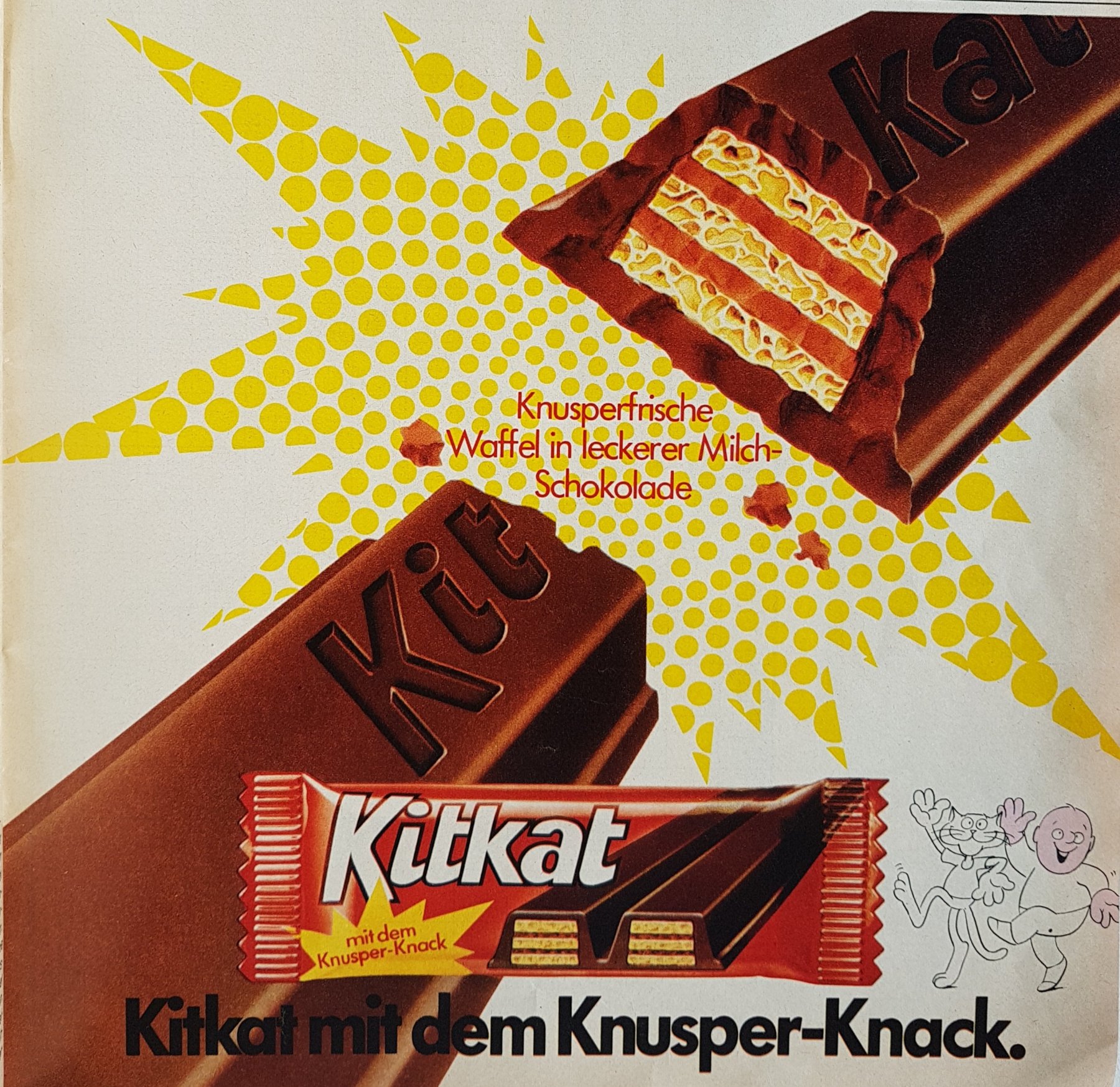 Alte Anzeige von Kitkat, 1978