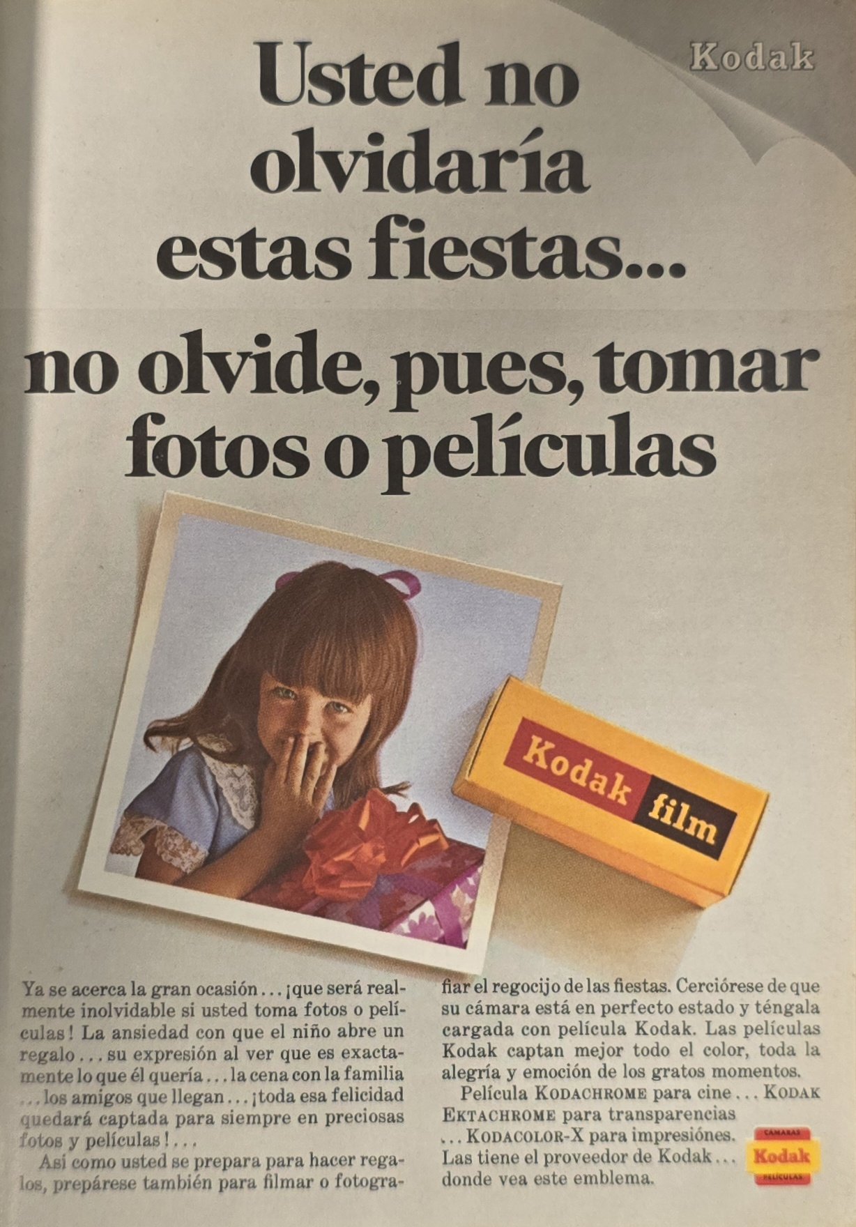 Alte Anzeige von Kodak, 1968