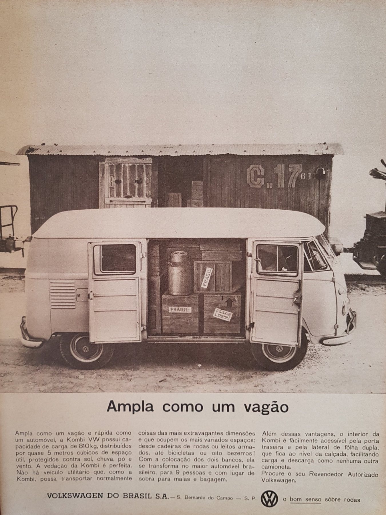 Anúncio antigo de Volkswagen, 1962