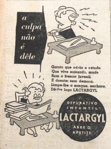 Alte Anzeige von Lactargyl, Anos 50