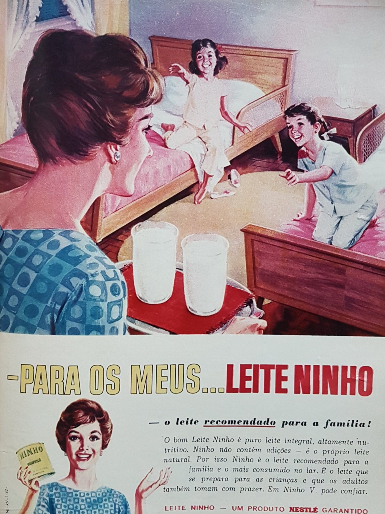 Anúncio antigo de Leite Ninho, 1962
