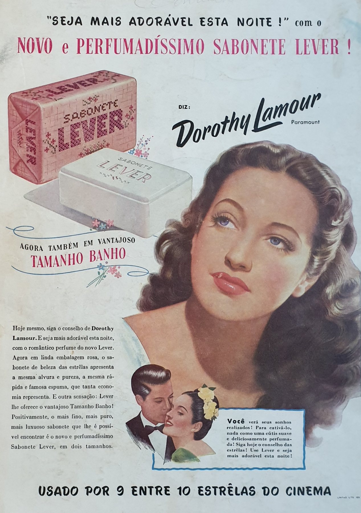 Anúncio antigo de LEVER, 1950