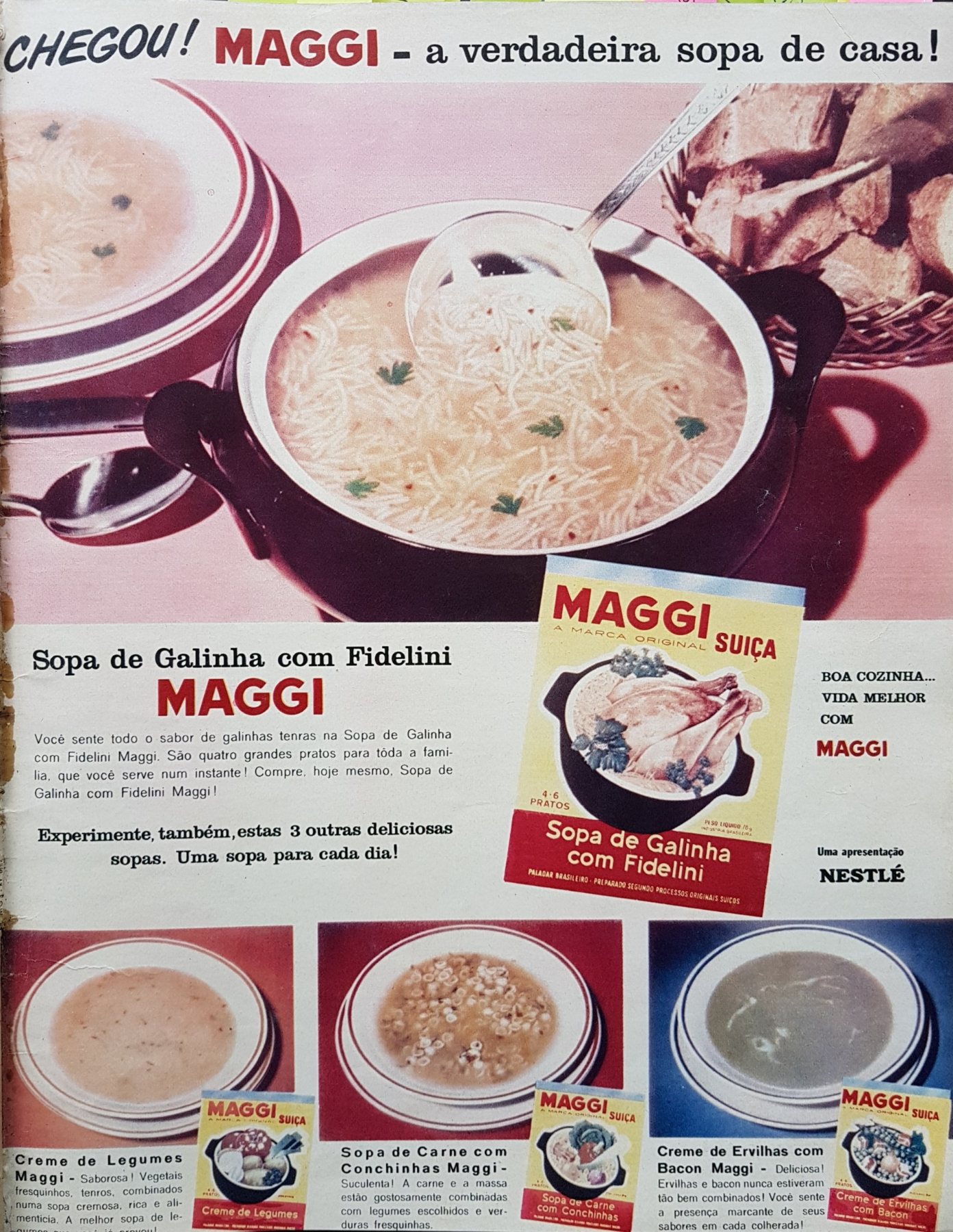 Anúncio antigo de Maggi, 1962