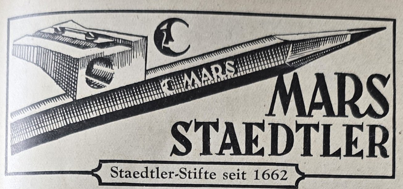 Anúncio antigo de Staedtler, 1930