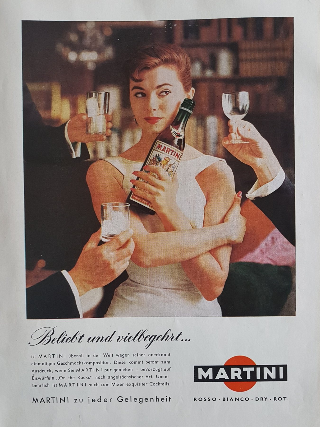 Anúncio antigo de MARTINI, 1958