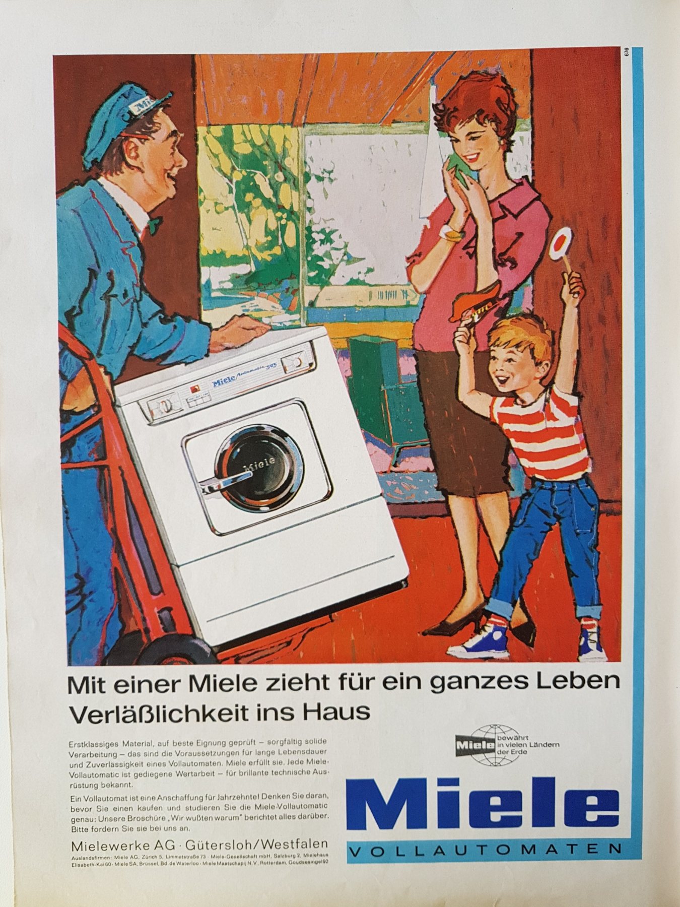 Anúncio antigo de Miele, 1961